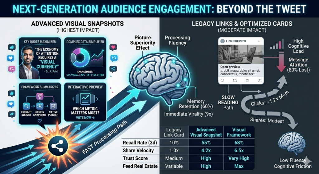 Visual Tweet Snapshots Get 3x More