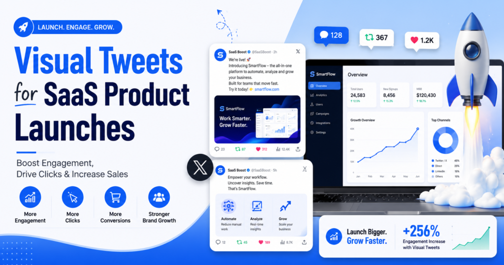 Visual Tweets for SaaS Product Launches